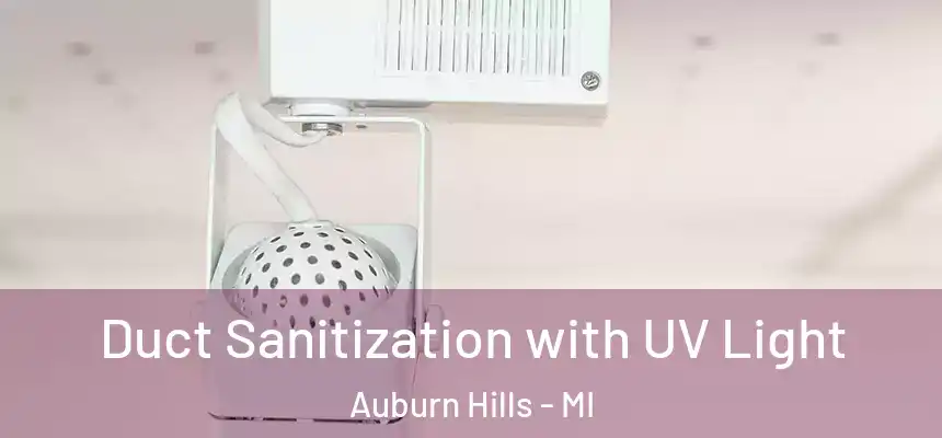  Duct Sanitization with UV Light Auburn Hills - MI